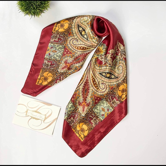 NWT Silk Satin Head Scarves (2pk) - Picture 3 of 7